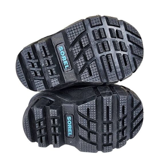 Sorel- Kids Unisex Purple and Blue Fleece Lined Snow Boots, Size 5 - Picture 9 of 10